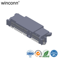 Brass Customizable 0.05"(1.27mm)Pitch Slim SATA connector