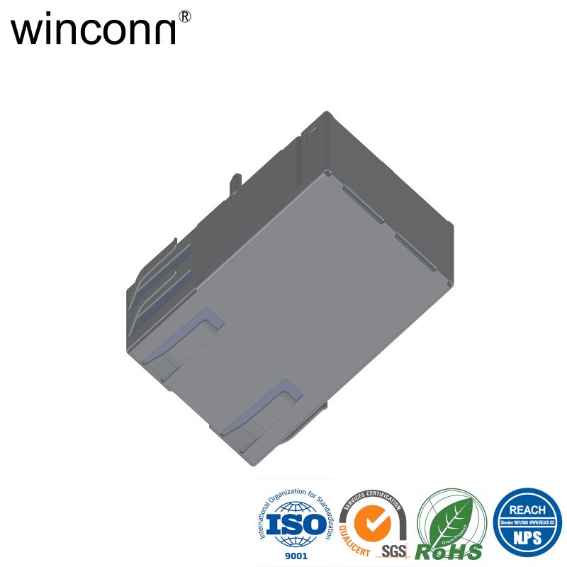 1Port 2.5G Right Angle DIP RJ45 connector