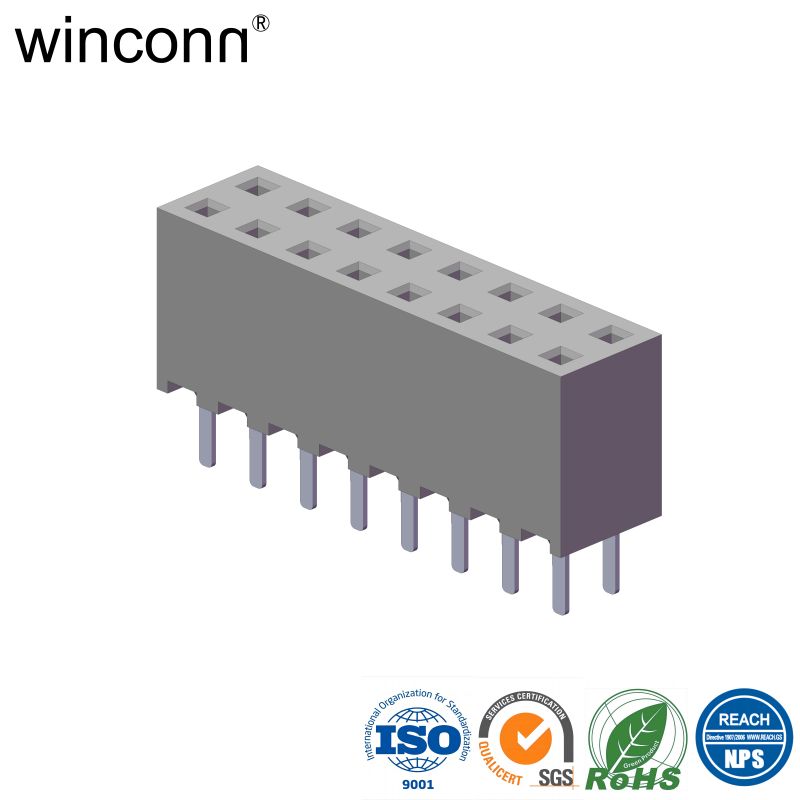 PBT Customizable 0.100"(2.54mm) pitch Female Header socket
