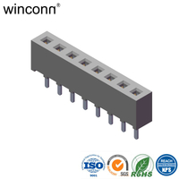 FEMALE HEADER 2.00mm SINGLE ROW STRAIGHT DIP TYPE H=4.0mm