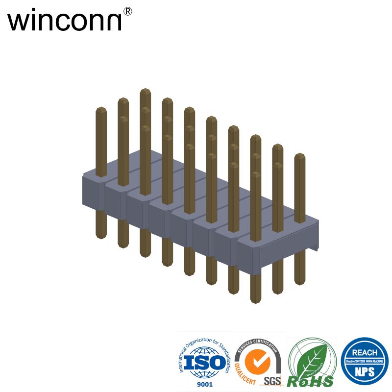 Pin Header Pitch=2.54mm Triple Row Straight DIP Type