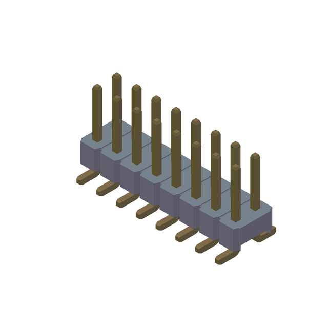Pin Header Pitch=2.54mm Double Row Vertical SMT Type from China